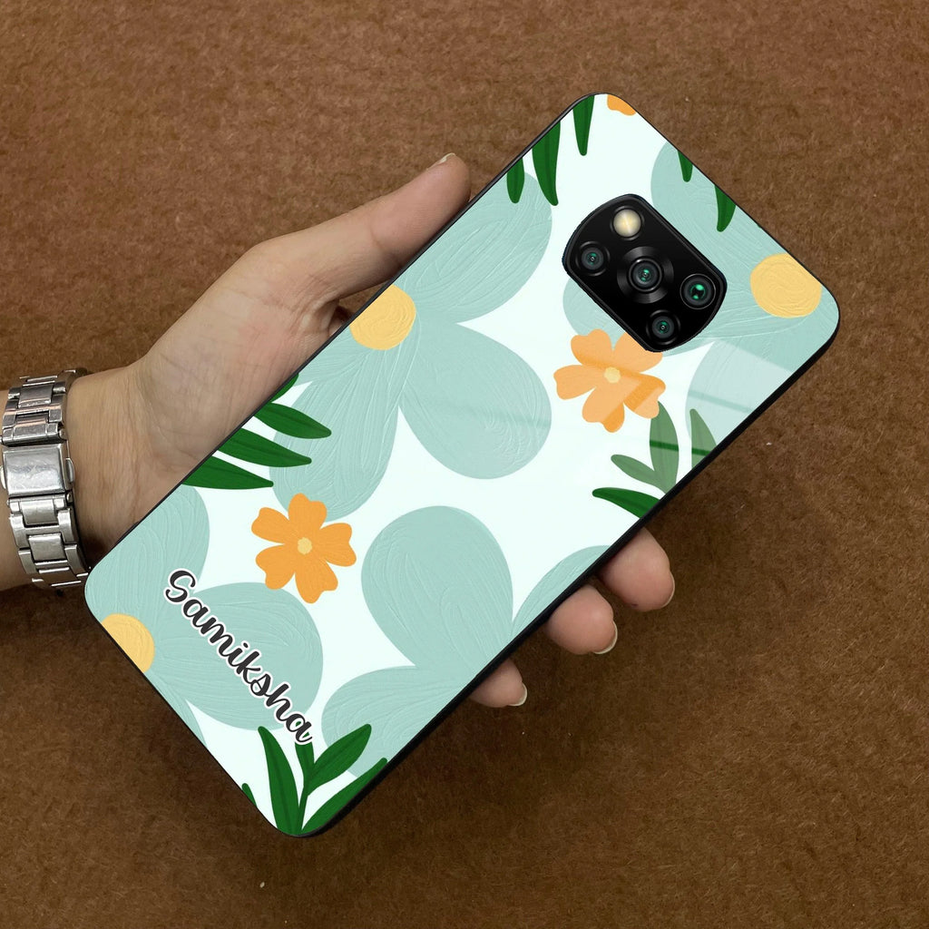 Daisy Dreams Customized Glass Case Cover For Poco - ShopOnCliQ