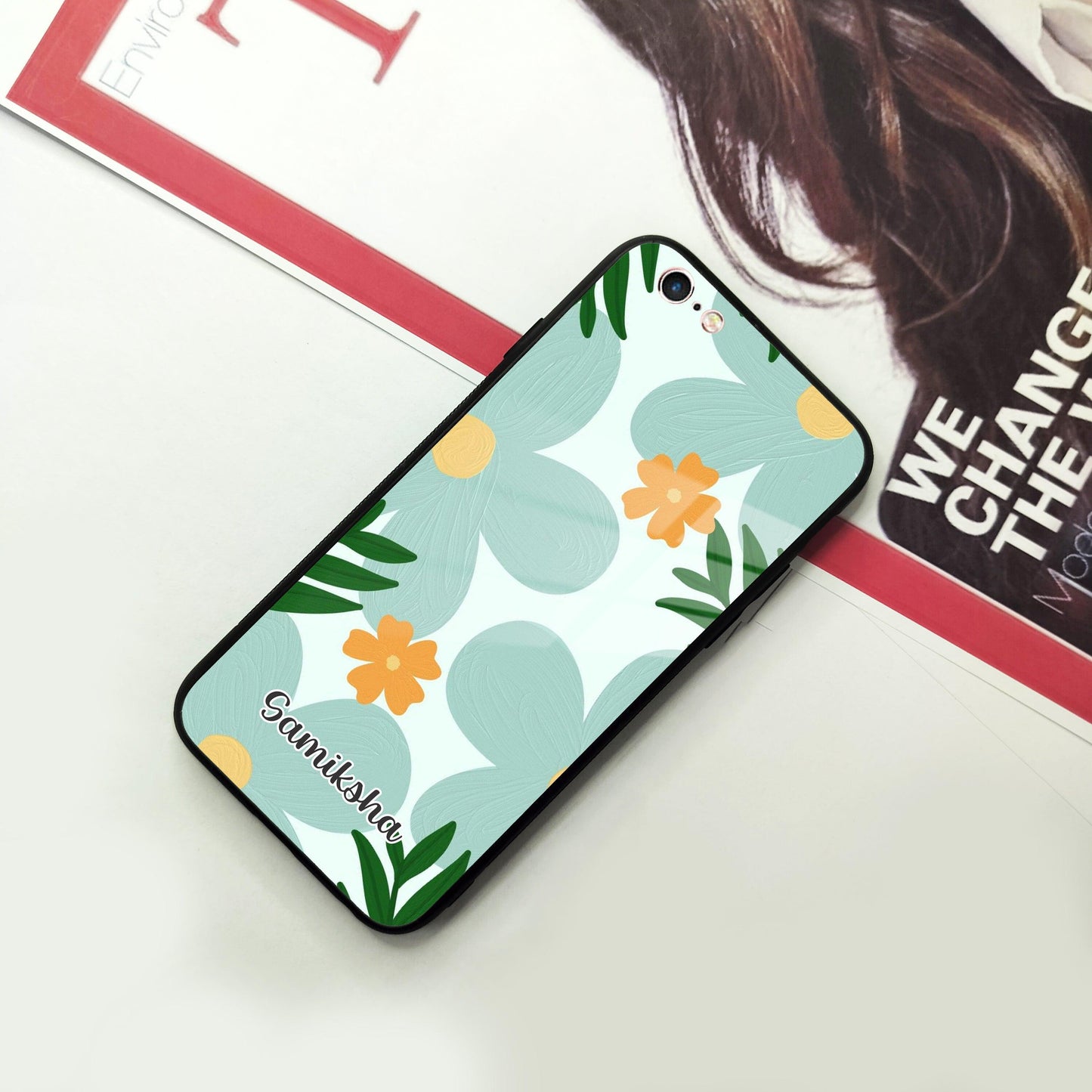 Daisy Dreams Customized Glass Case Cover For iPhone