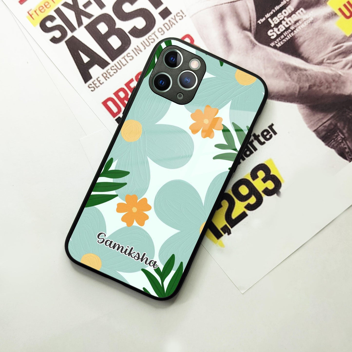 Daisy Dreams Customized Glass Case Cover For iPhone