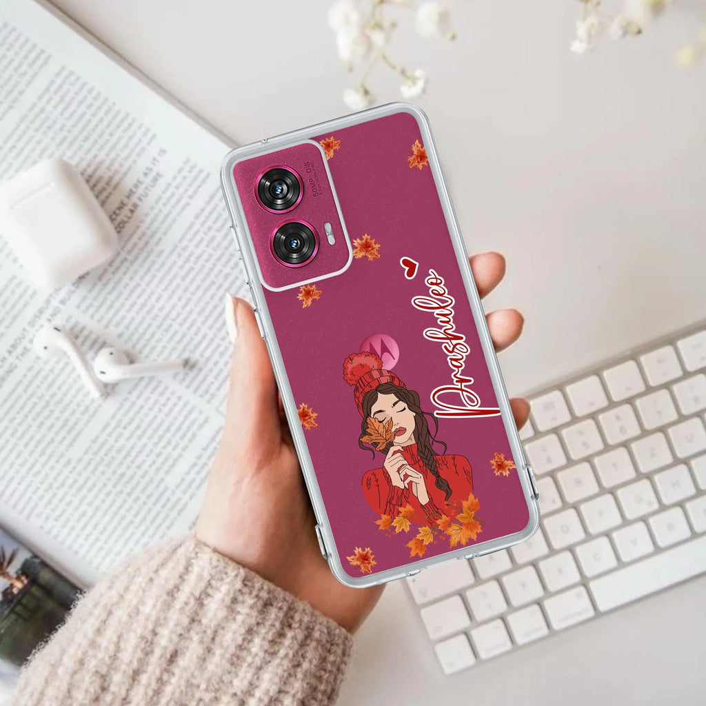 Daisy Flower Customize Transparent Silicon Case For Motorola Edge 60 5G