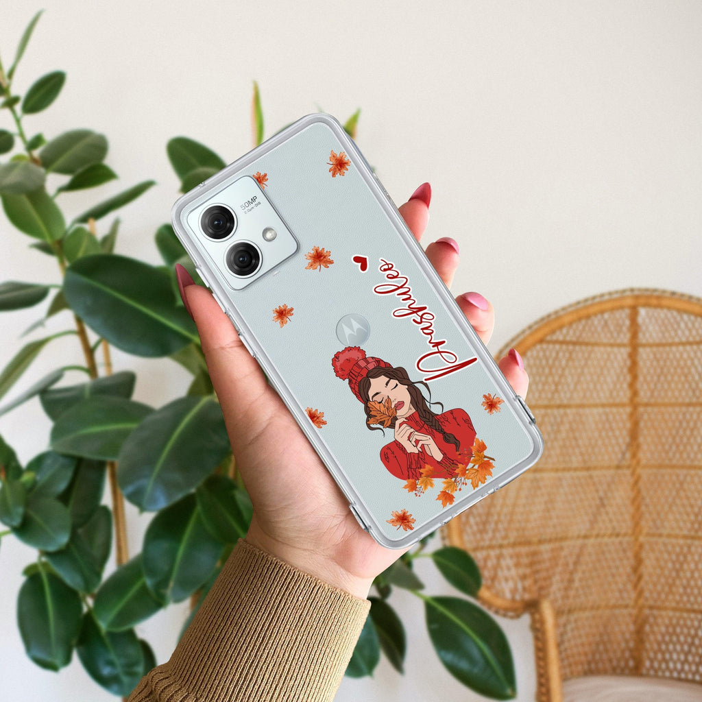 Daisy Flower Customize Transparent Silicon Case For Motorola Edge 40 Neo