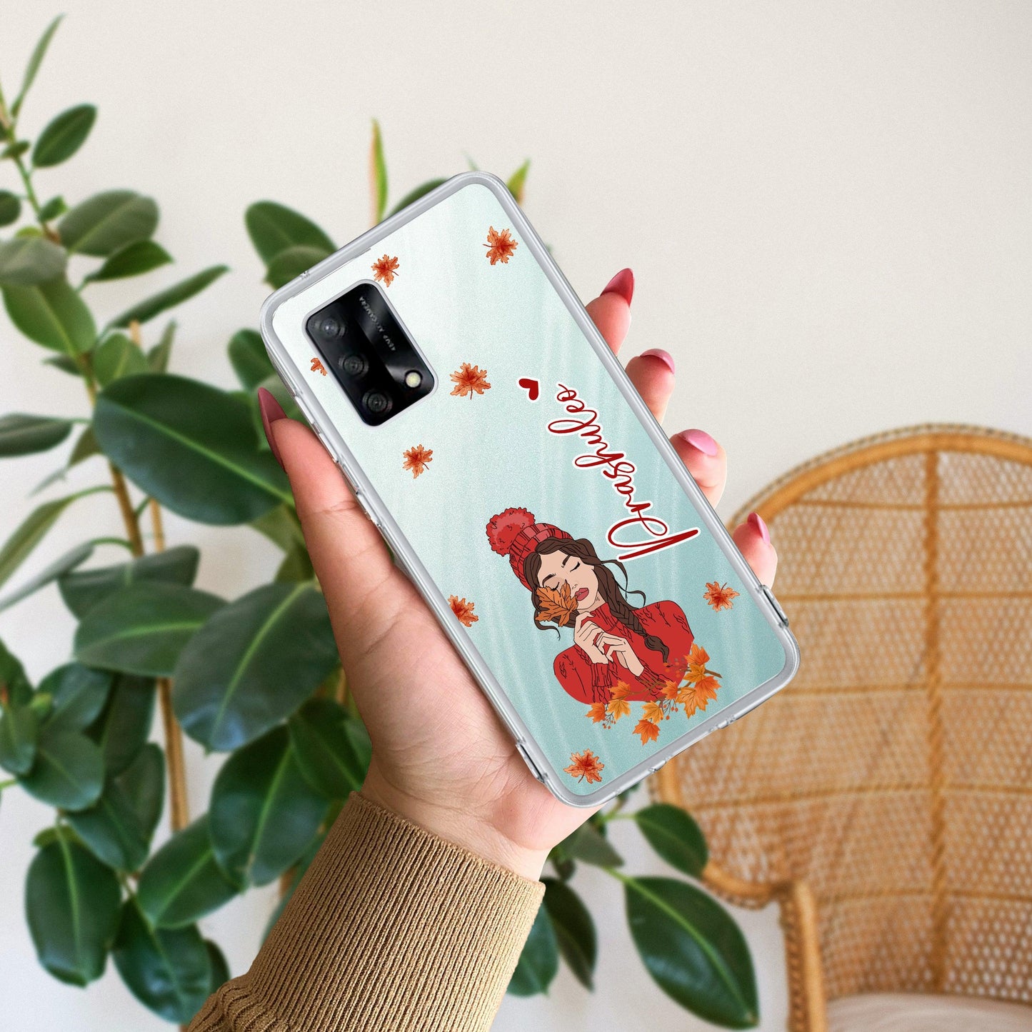 Daisy Flower Customize Transparent Silicon Case For Oppo