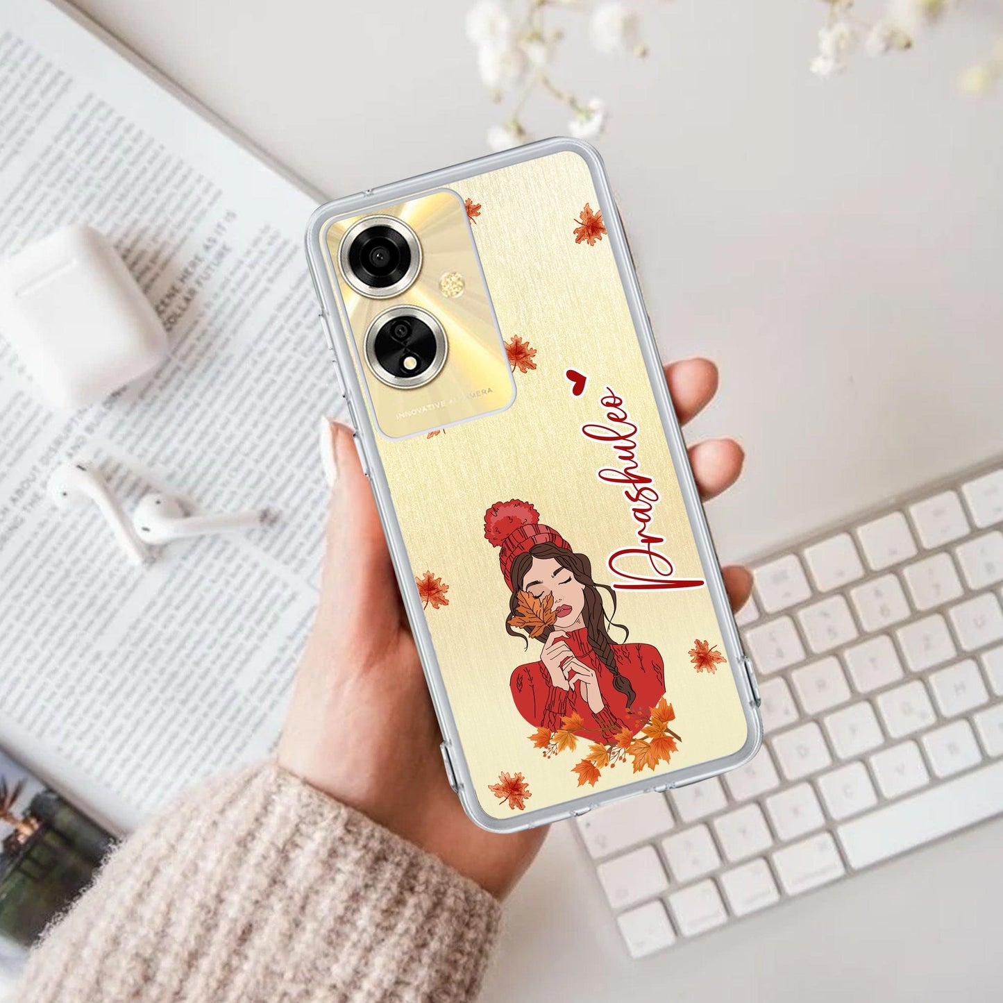 Daisy Flower Customize Transparent Silicon Case For Oppo