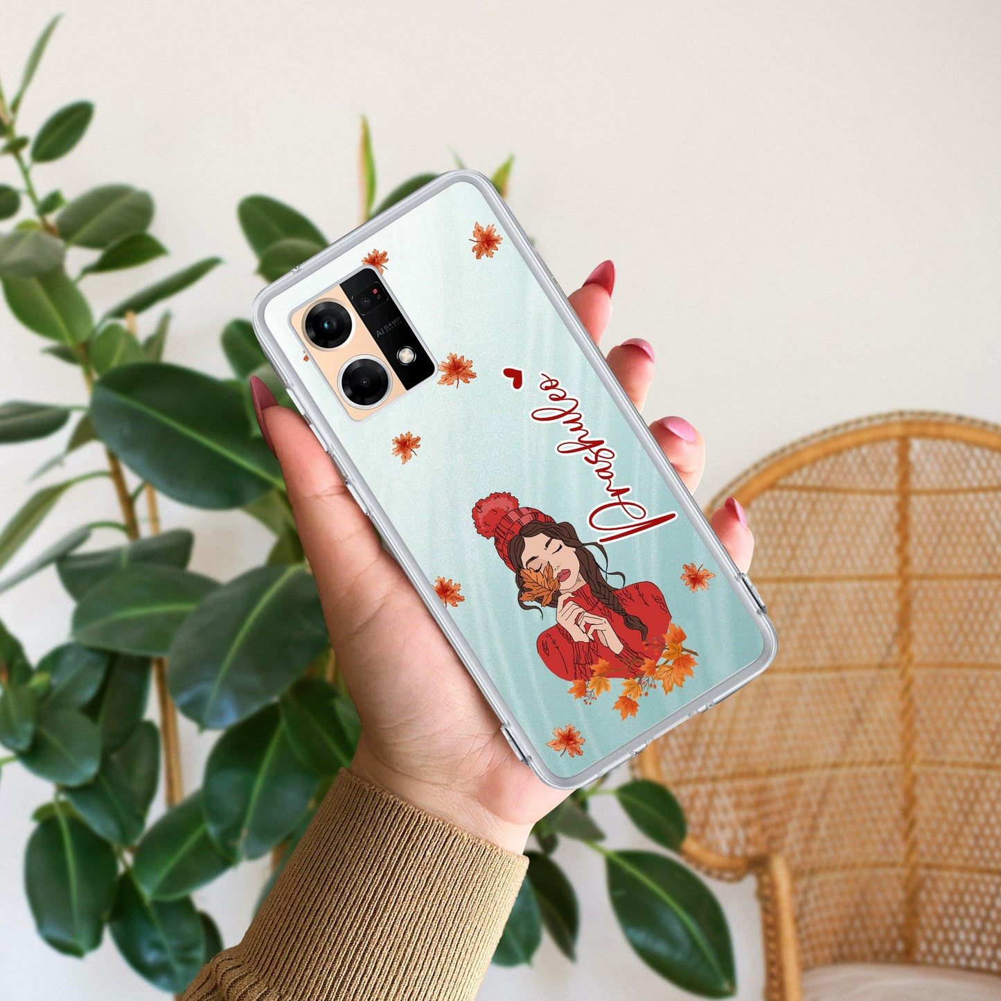 Daisy Flower Customize Transparent Silicon Case For Oppo