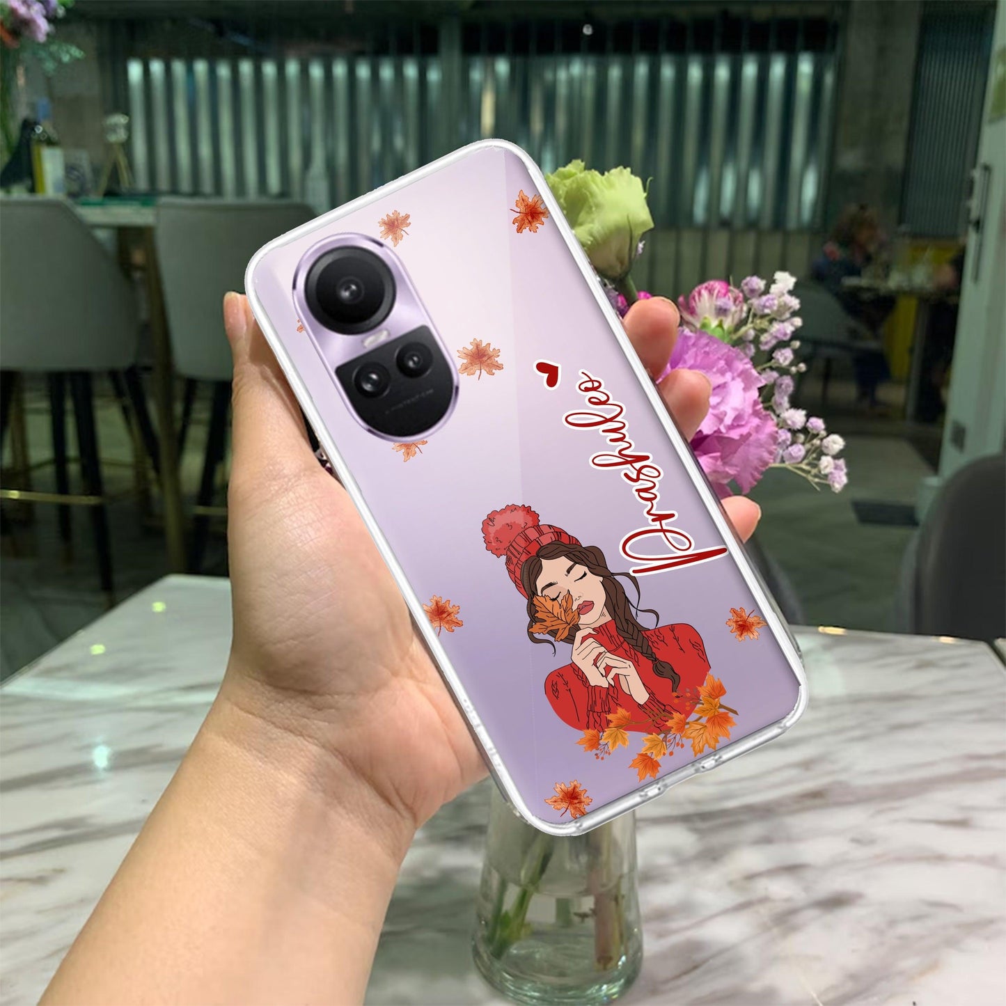 Daisy Flower Customize Transparent Silicon Case For Oppo