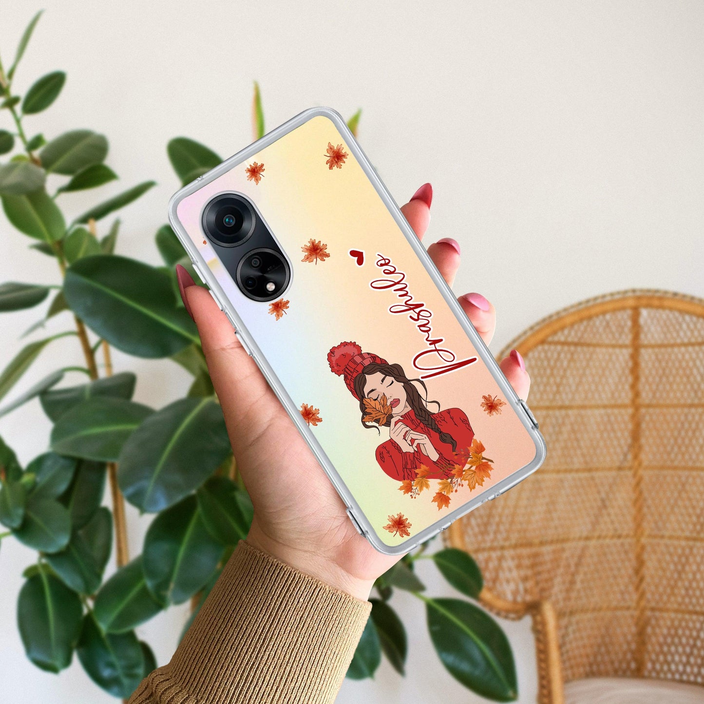 Daisy Flower Customize Transparent Silicon Case For Oppo