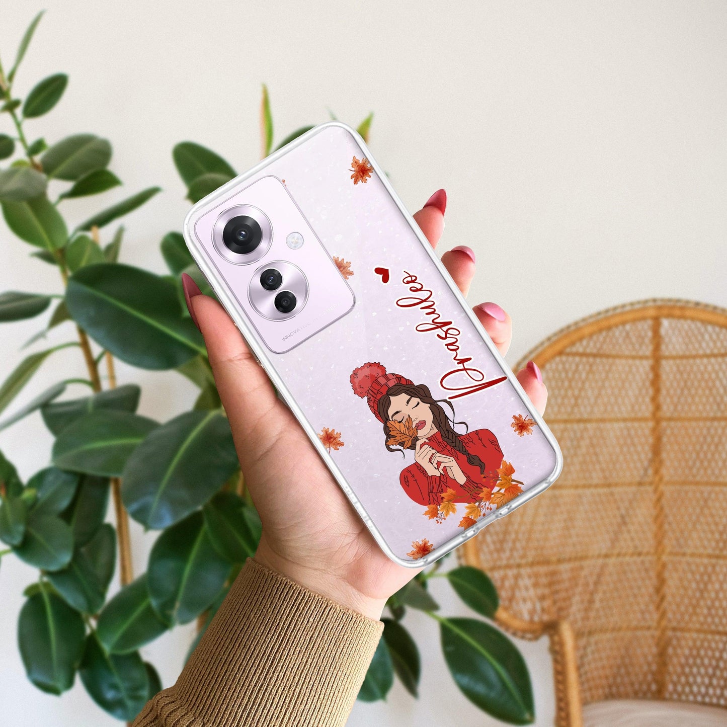 Daisy Flower Customize Transparent Silicon Case For Oppo