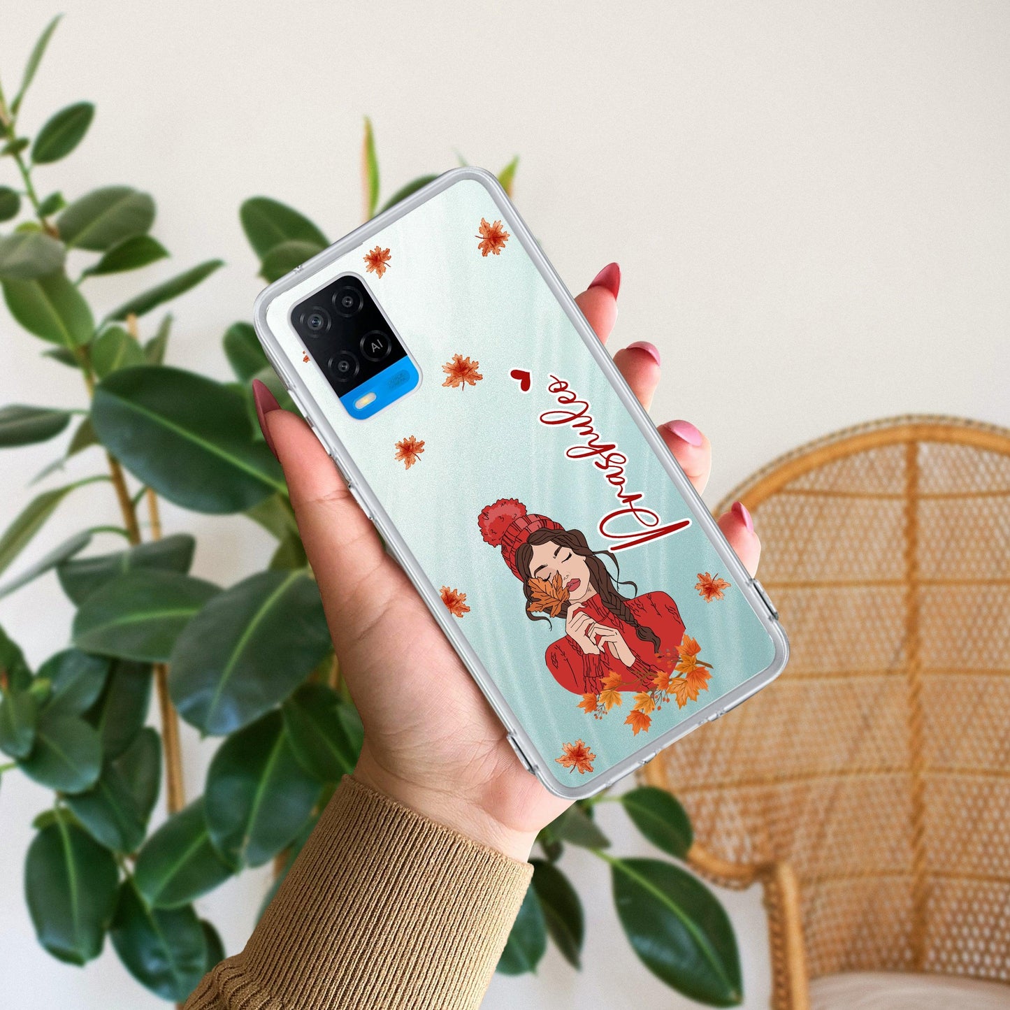 Daisy Flower Customize Transparent Silicon Case For Oppo