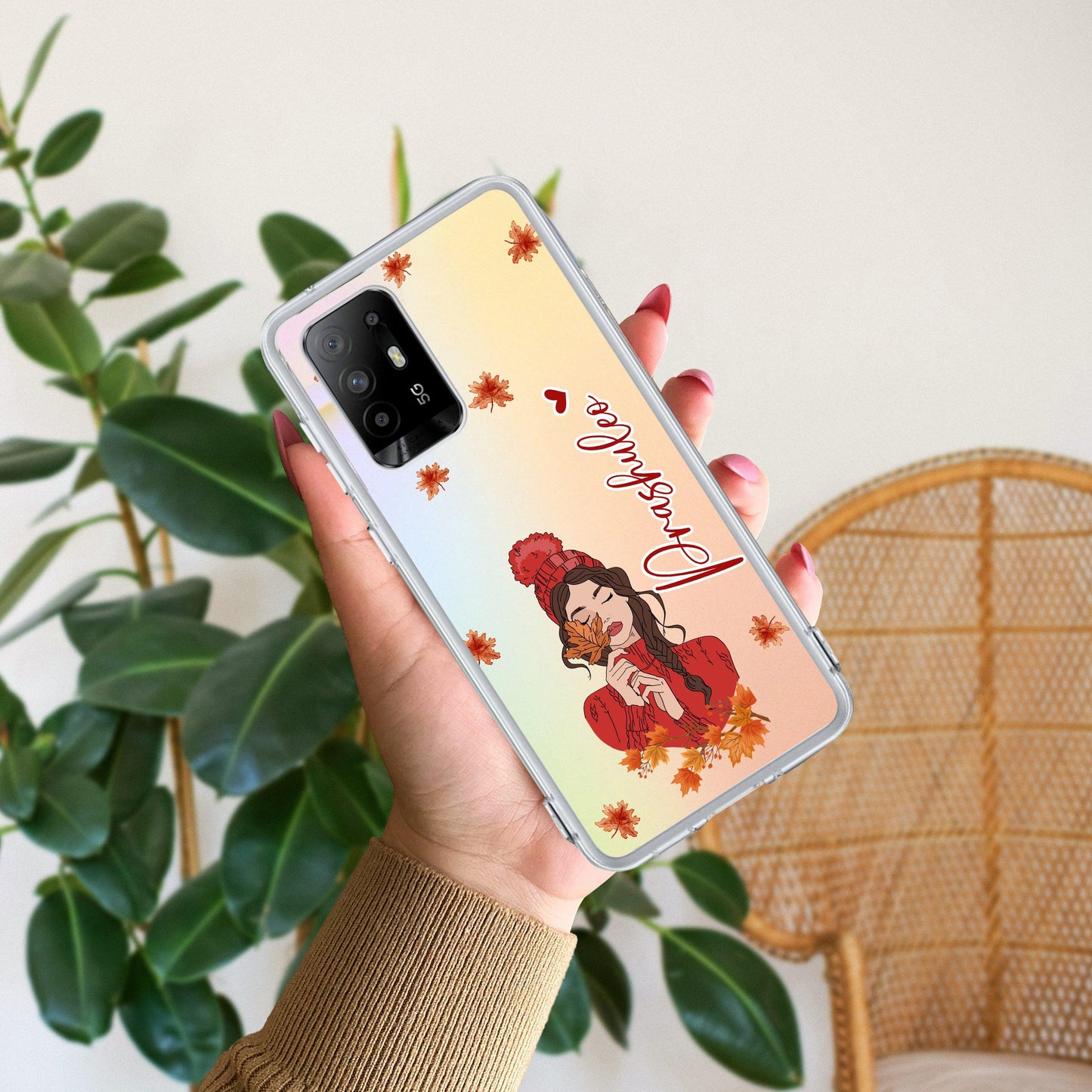 Daisy Flower Customize Transparent Silicon Case For Oppo