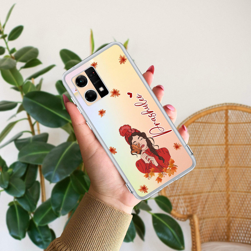Daisy Flower Customize Anti Yellow Case For Oppo Reno 7 5G
