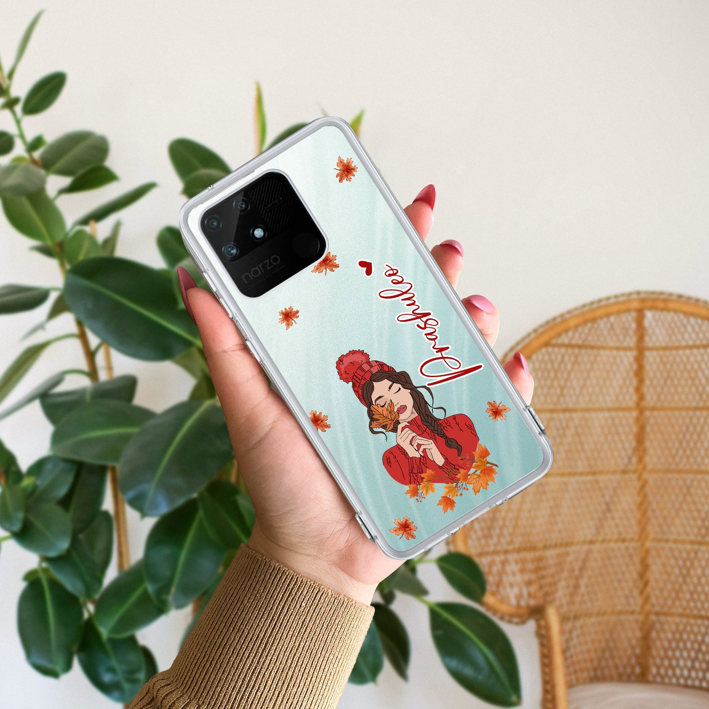 Daisy Flower Customize Transparent Silicon Case For Realme/Narzo - ShopOnCliQ