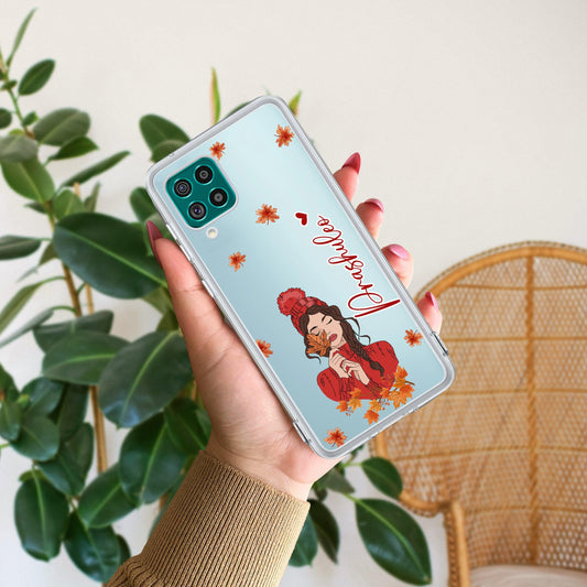 Daisy Flower Customize Transparent Silicon Case For Samsung
