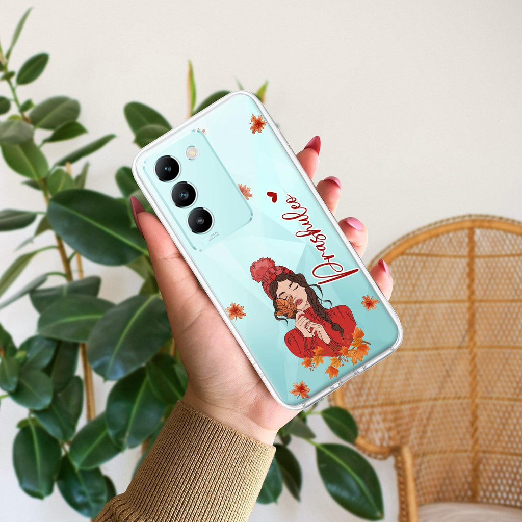 Daisy Flower Customize Transparent Silicon Case For Vivo T2 5G
