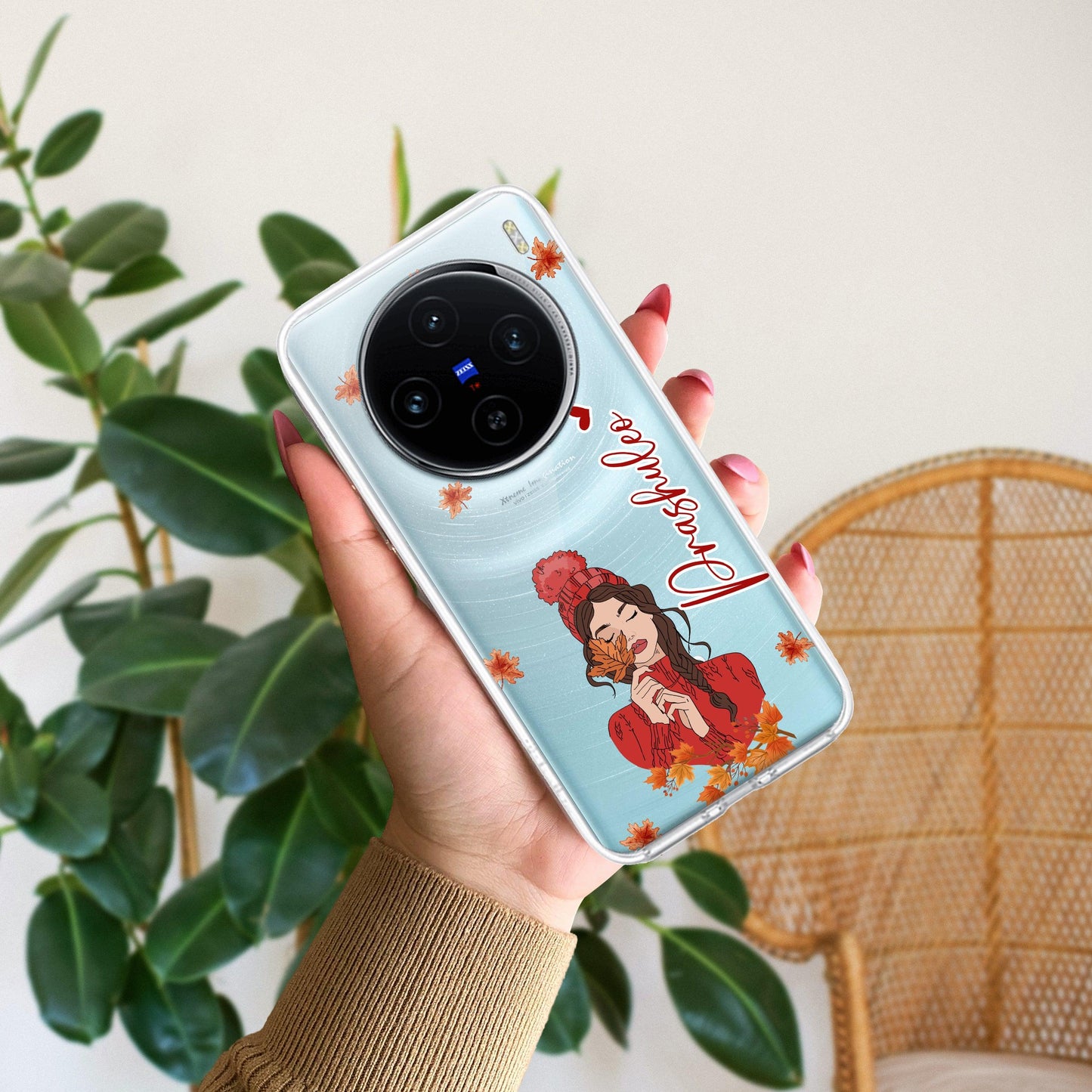 Daisy Flower Customize Transparent Silicon Case For Vivo