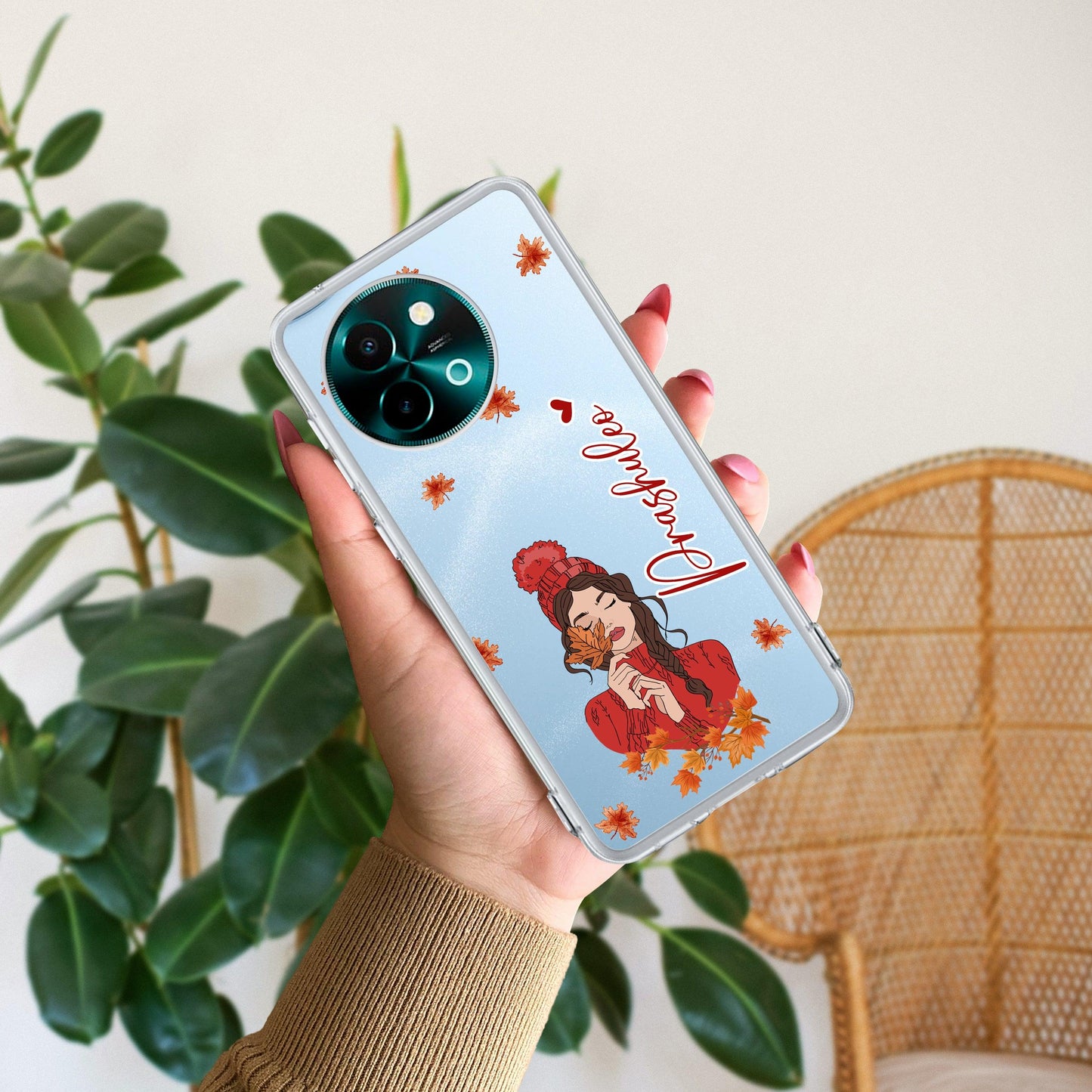 Daisy Flower Customize Transparent Silicon Case For Vivo