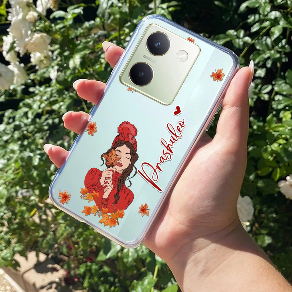 Daisy Flower Customize Transparent Silicon Case For Vivo T2x 5G