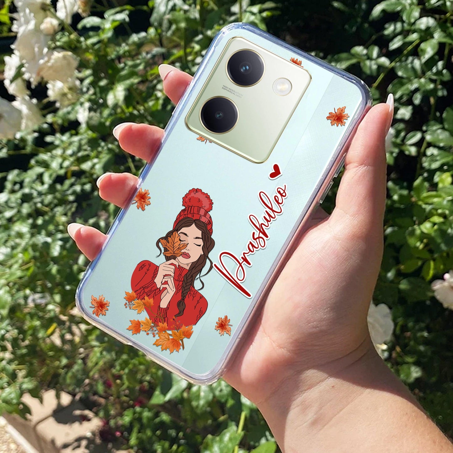 Daisy Flower Customize Transparent Silicon Case For Vivo