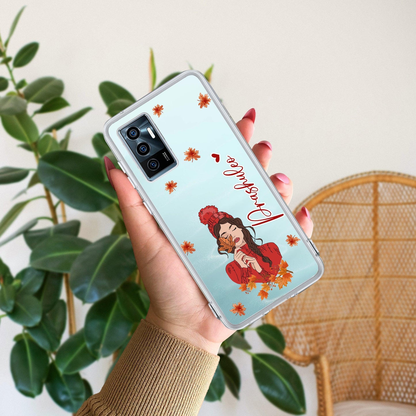 Daisy Flower Customize Transparent Silicon Case For Vivo