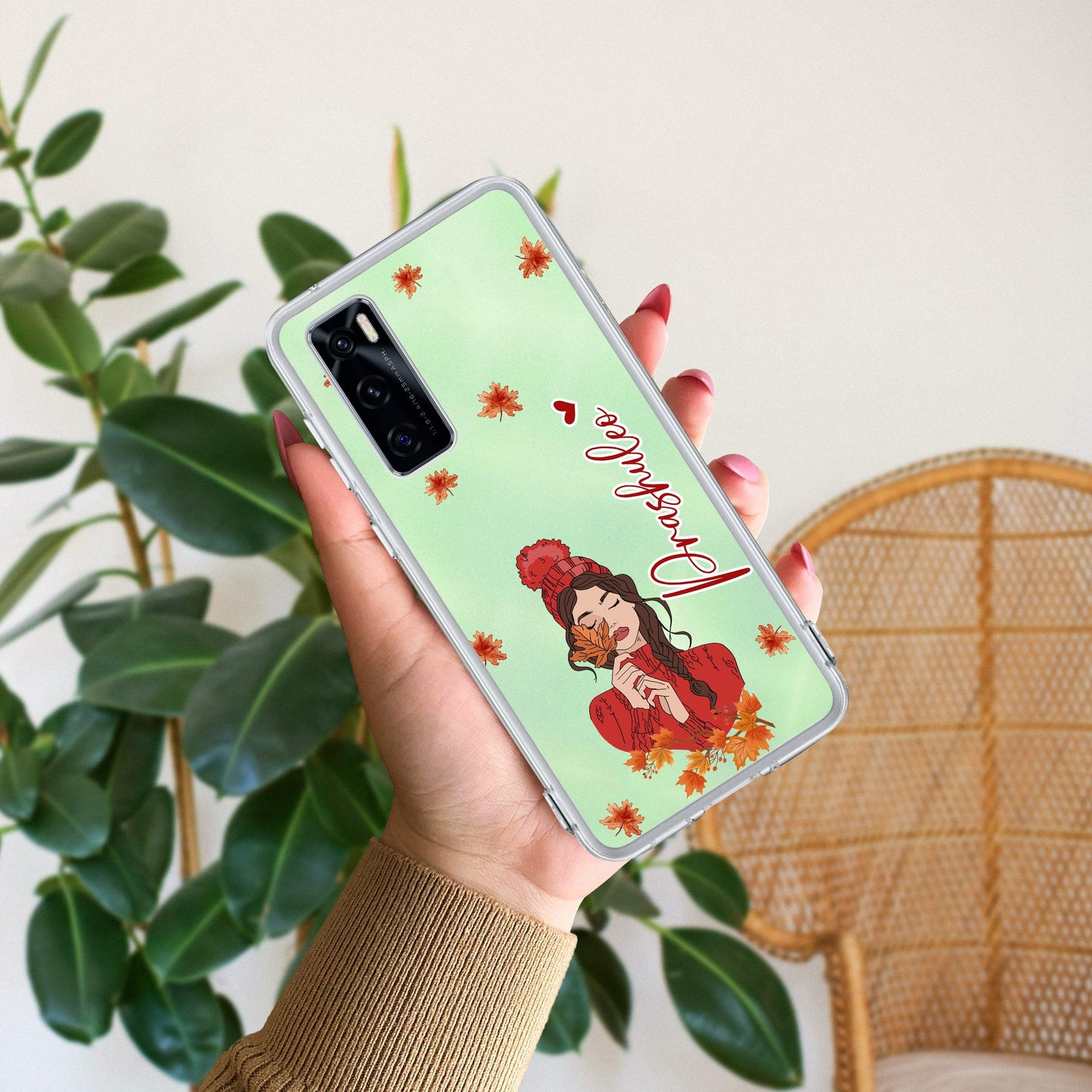 Daisy Flower Customize Transparent Silicon Case For Vivo