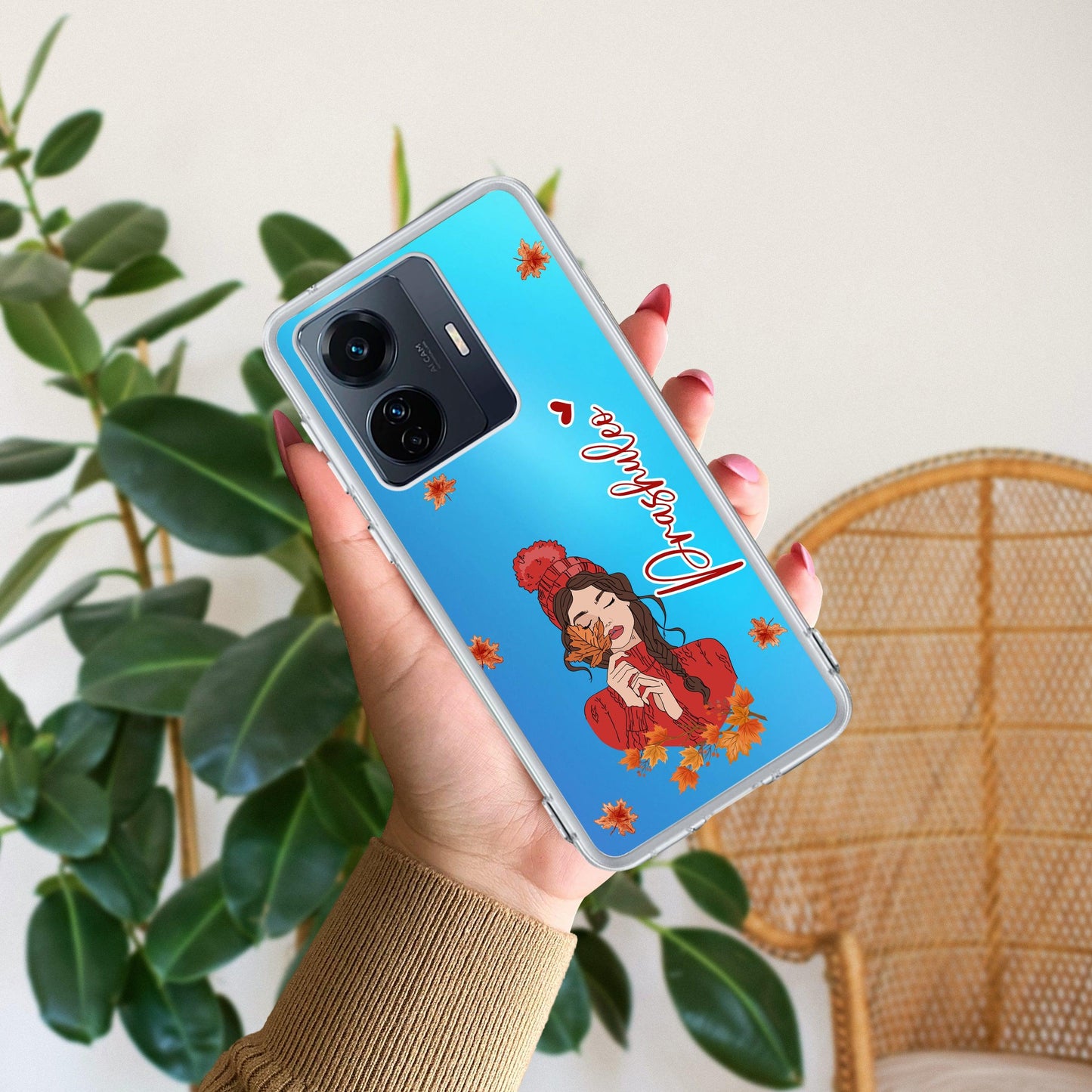 Daisy Flower Customize Transparent Silicon Case For Vivo