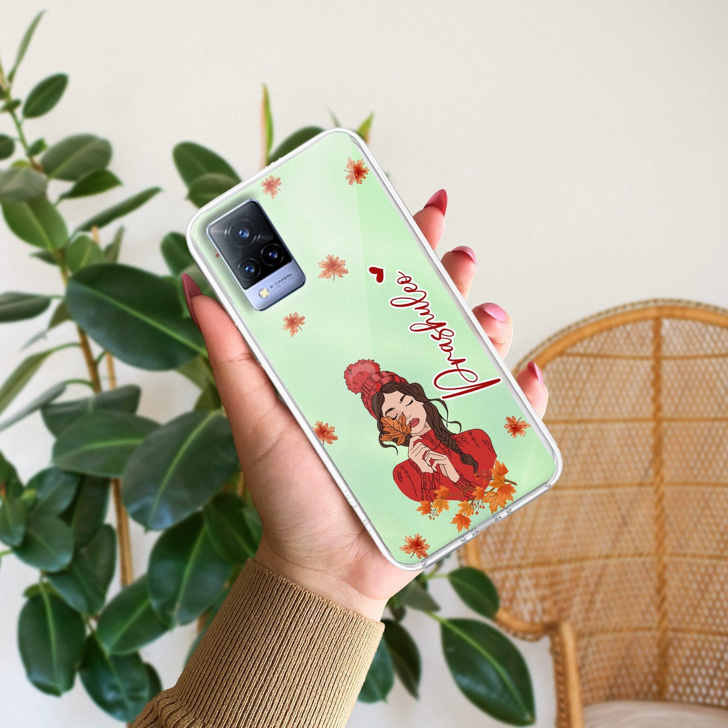 Daisy Flower Customize Transparent Silicon Case For Vivo