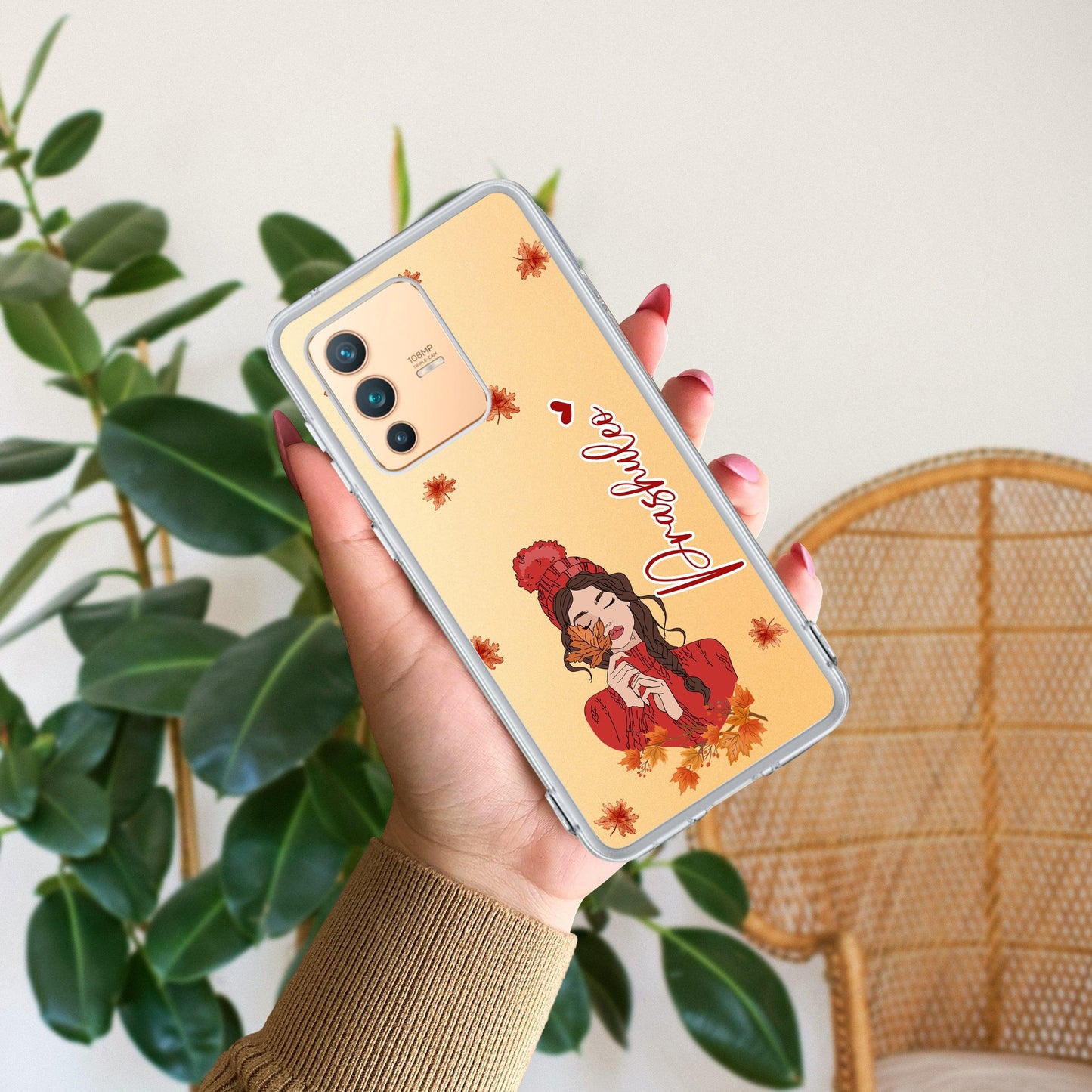 Daisy Flower Customize Transparent Silicon Case For Vivo