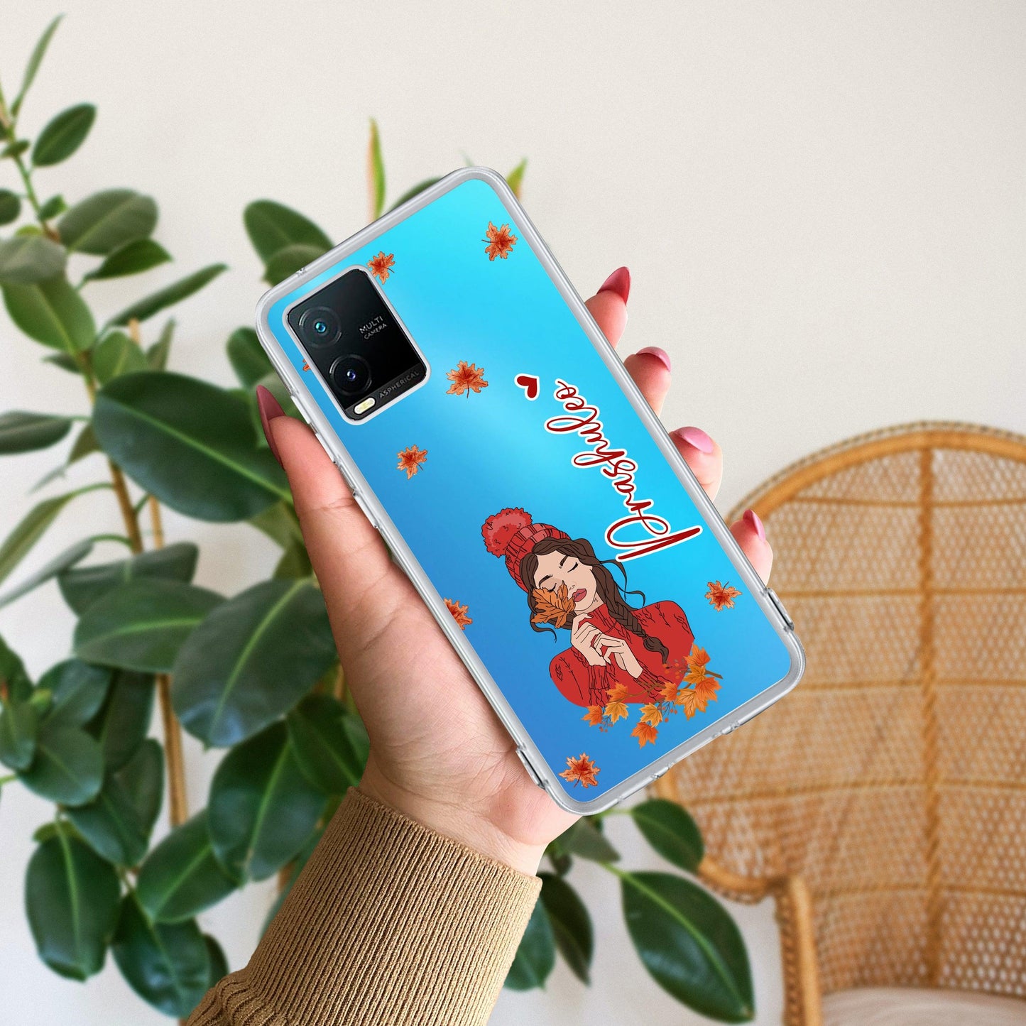 Daisy Flower Customize Transparent Silicon Case For Vivo