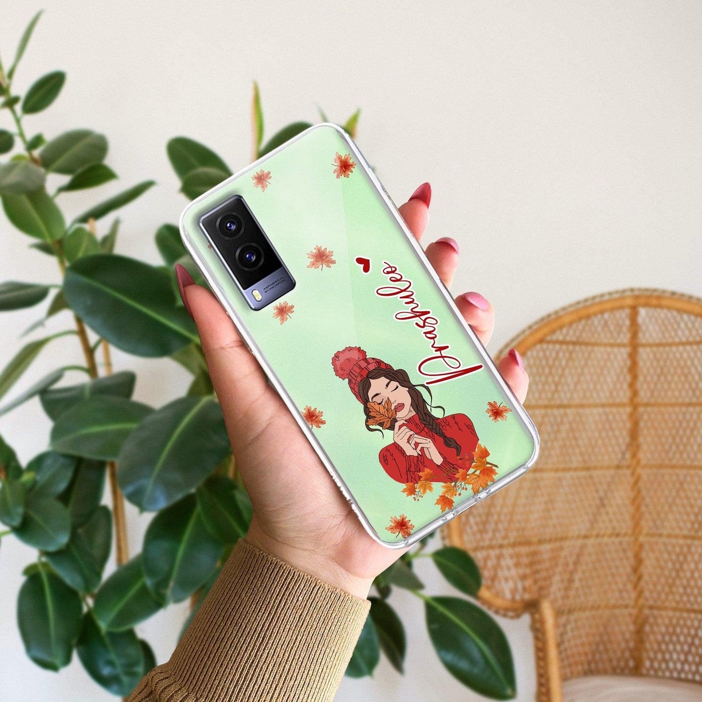 Daisy Flower Customize Transparent Silicon Case For Vivo