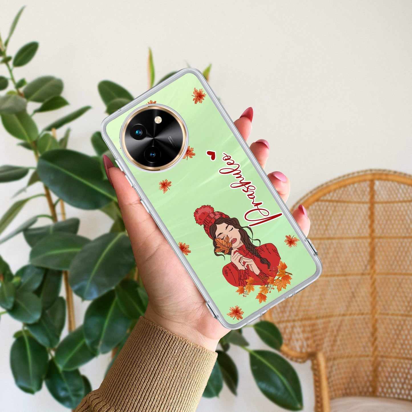 Daisy Flower Customize Transparent Silicon Case For Vivo