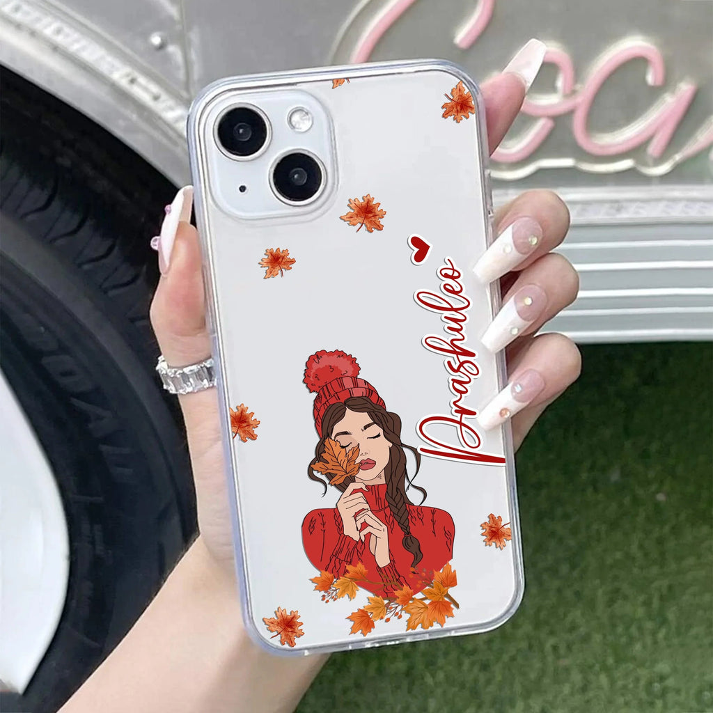 Daisy Flower Customize Transparent Silicon Case For iPhone 14 Pro Max
