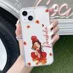 Daisy Flower Customize Transparent Silicon Case For iPhone 14 Pro Max