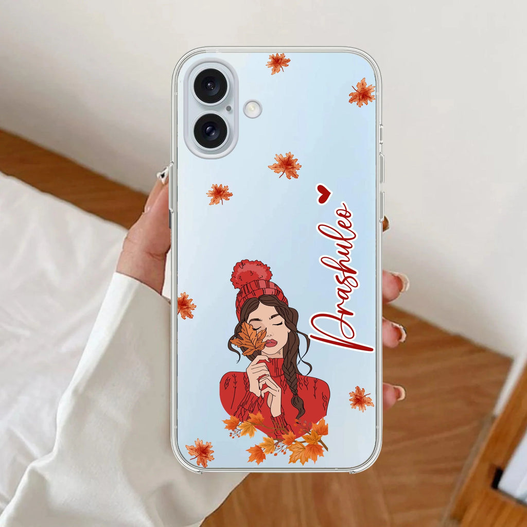 Daisy Flower Customize Anti Yellow Clear Case For iPhone 16