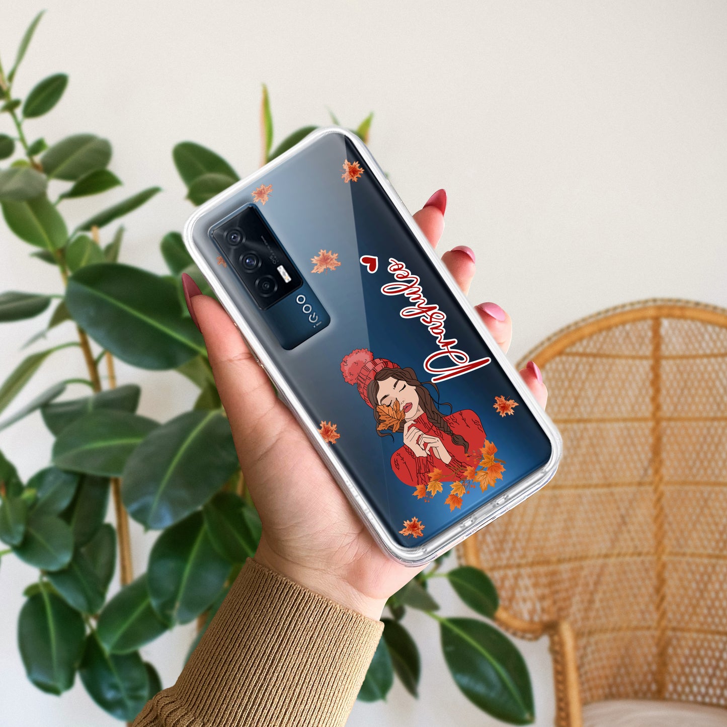 Daisy Flower Customize Transparent Silicon Case For iQOO ShopOnCliQ