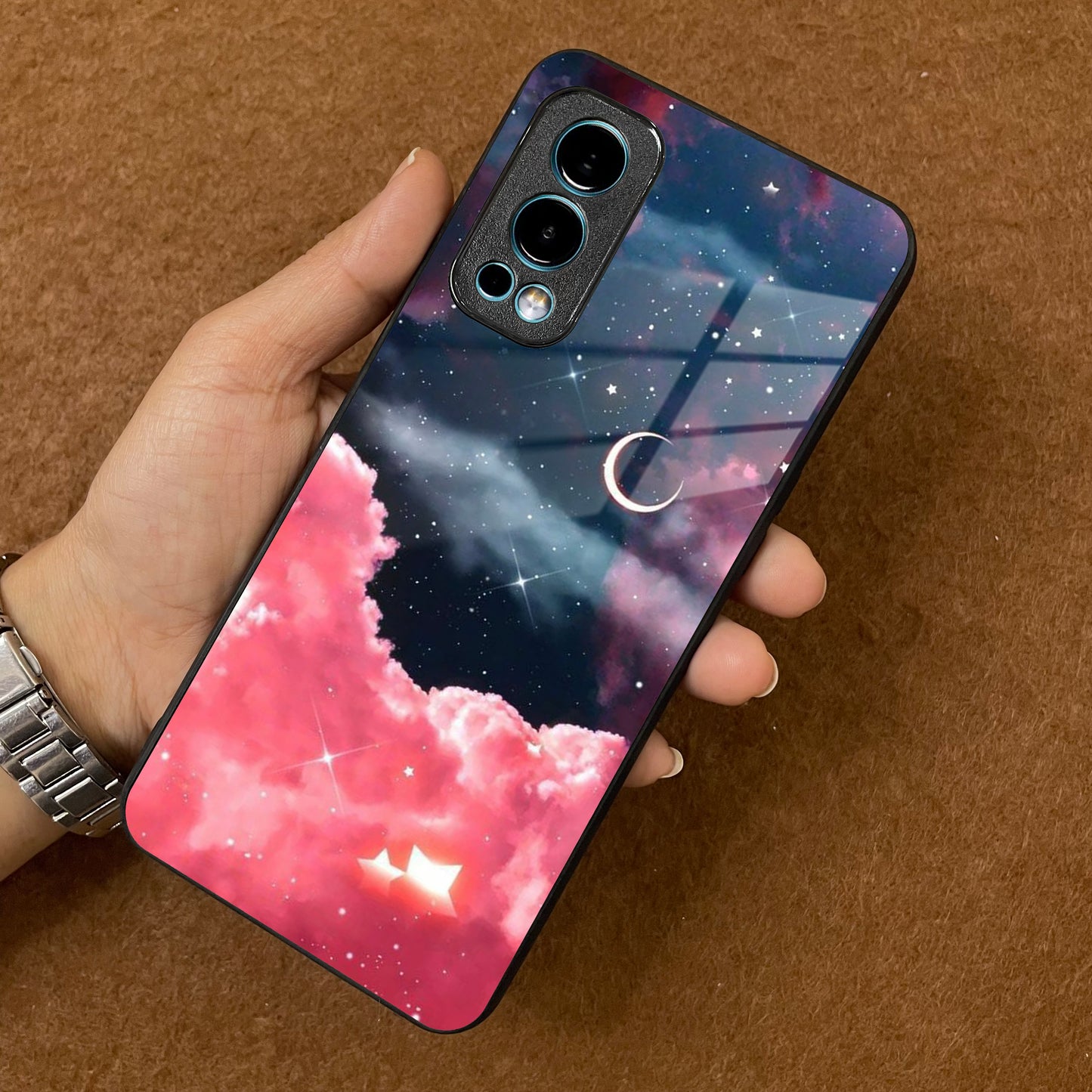Aesthetic Cloud Glass Case Cover For OnePlus
