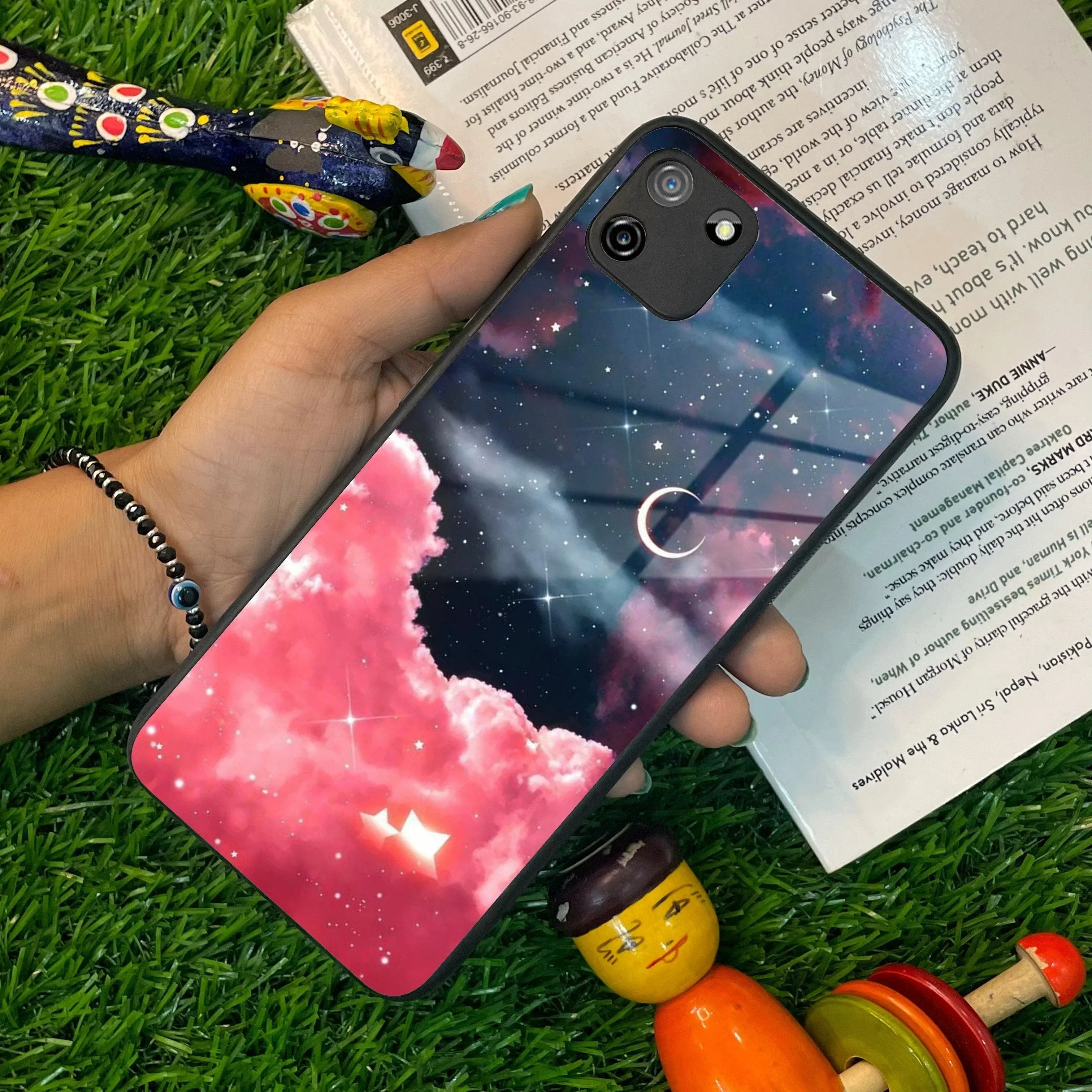 Aesthetic Cloud Glass Case Cover For Realme/Narzo - ShopOnCliQ