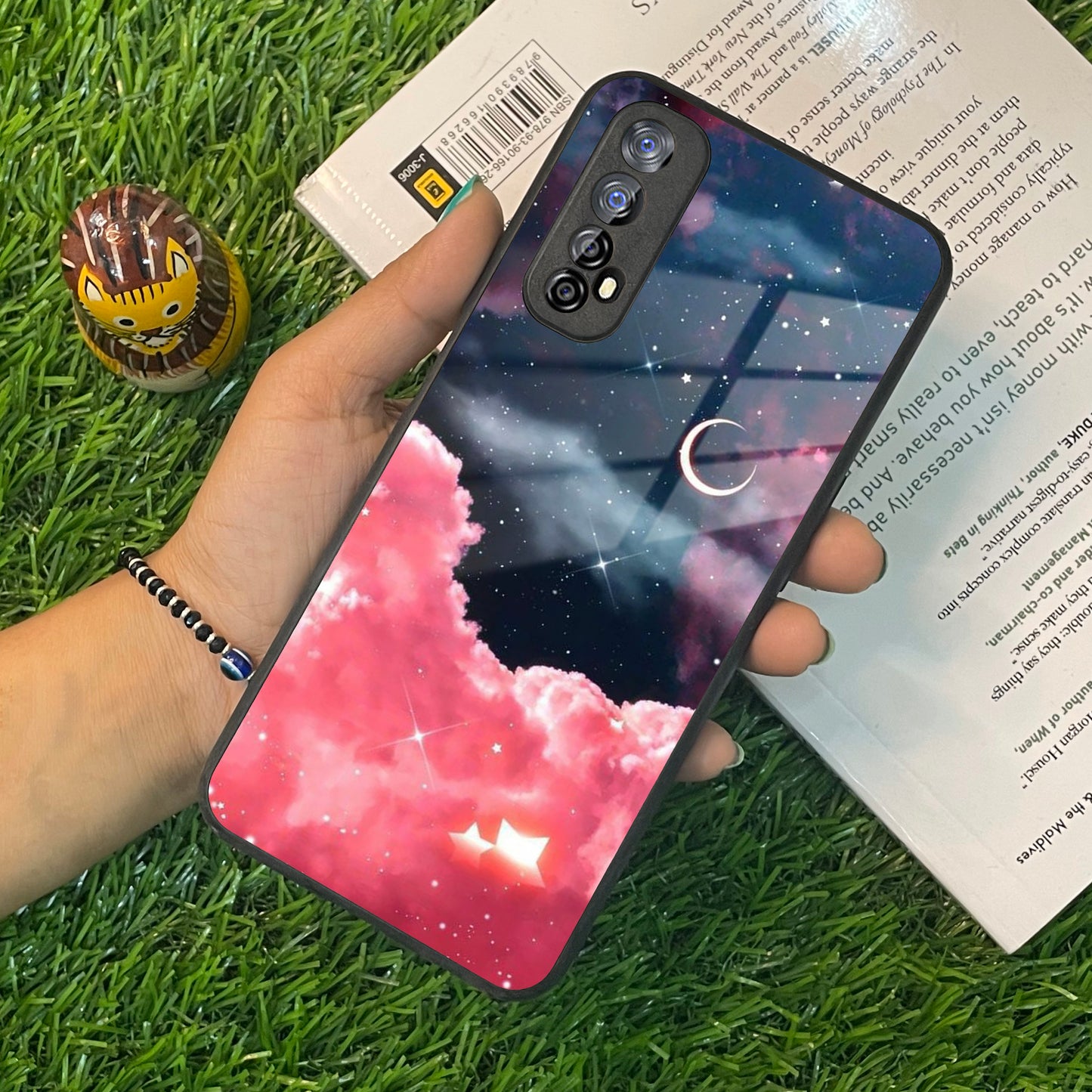 Aesthetic Cloud Glass Case Cover For Realme/Narzo