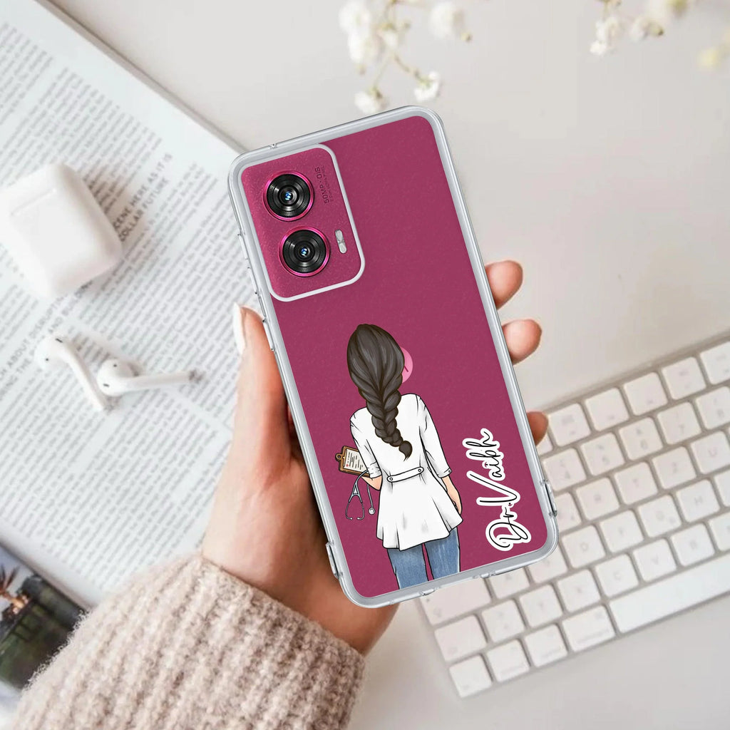 Doctor Customized Transparent Silicon Case For Motorola Edge 60 Stylus 5G