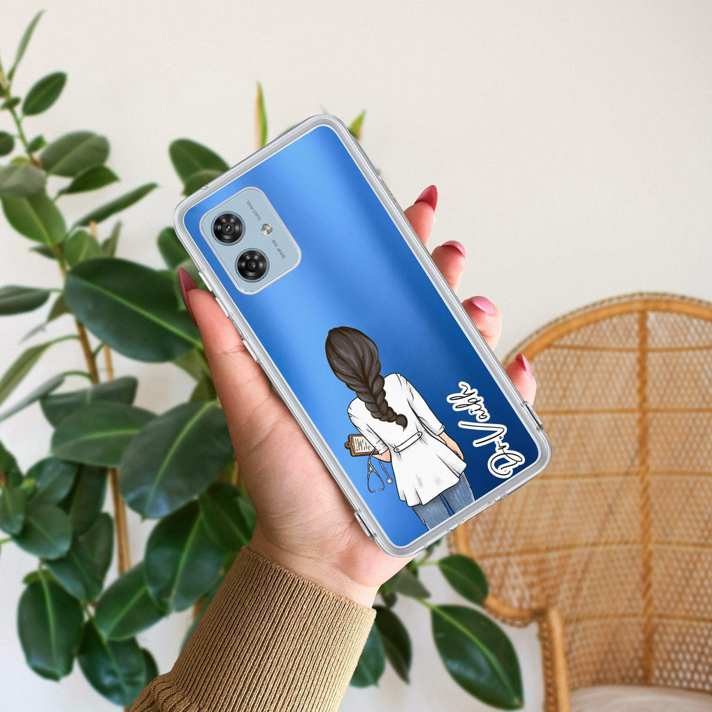 Doctor Customized Transparent Silicon Case For Motorola G85 5G