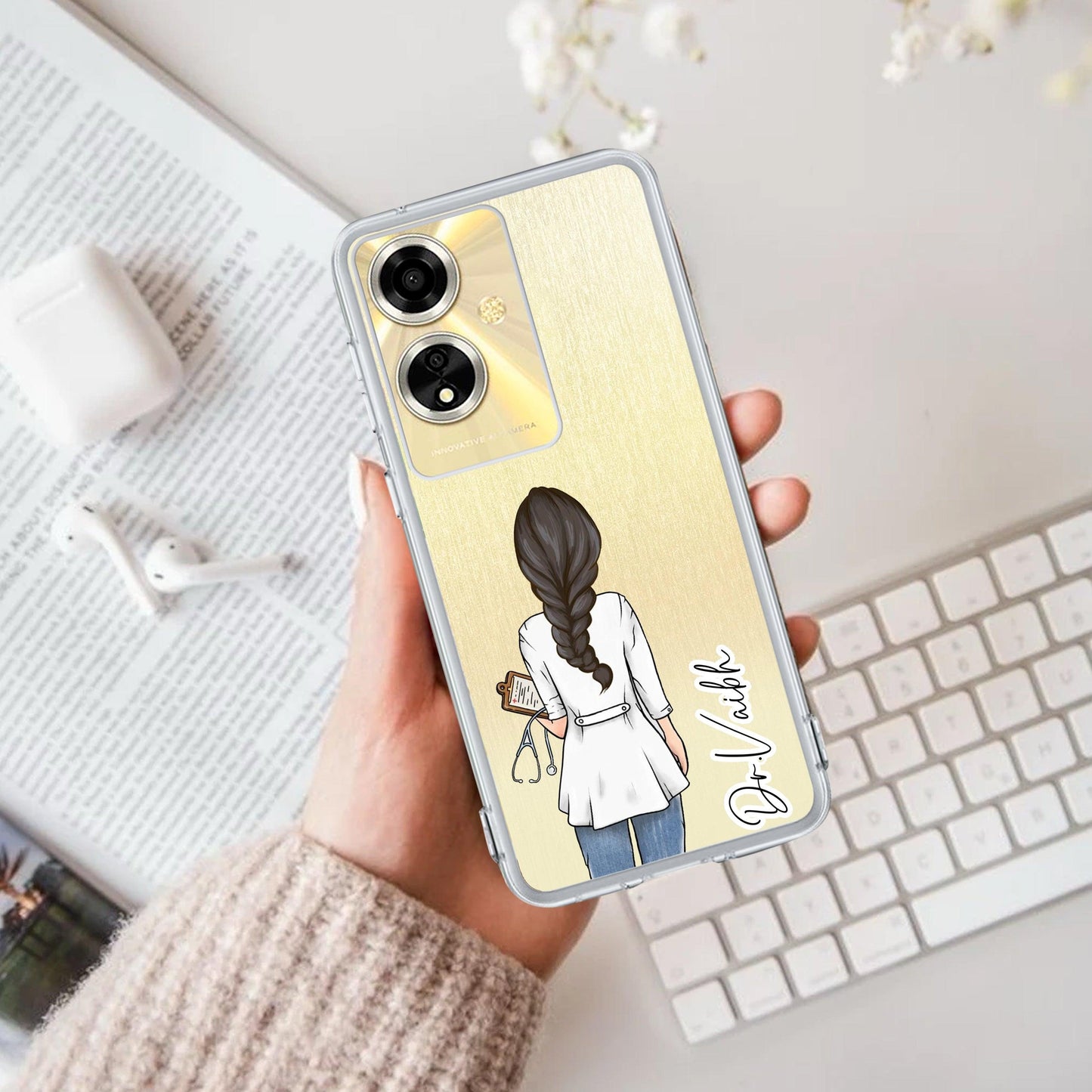 Doctor Customized Transparent Silicon Case For Oppo