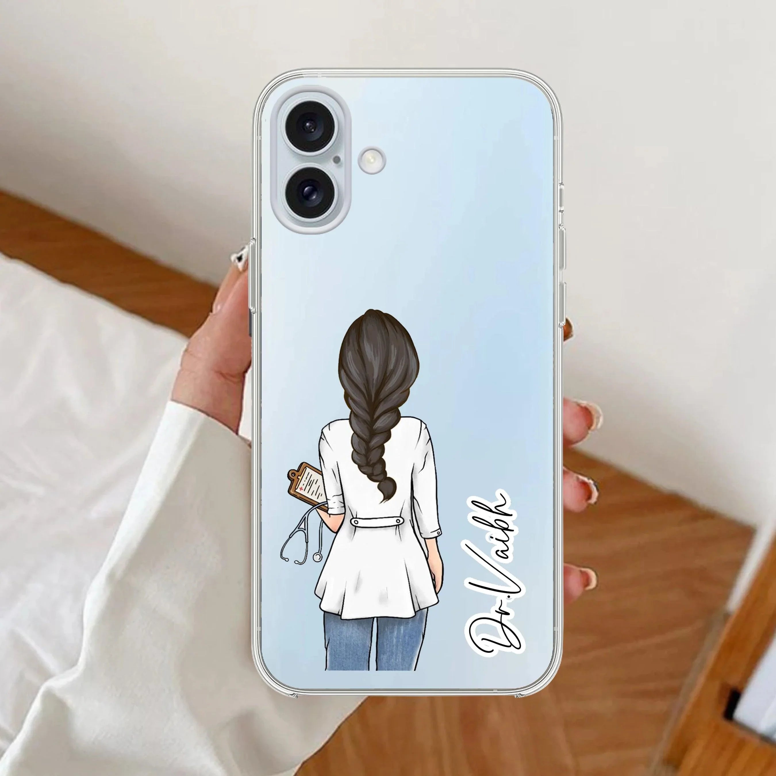 Doctor Customized Transparent Silicon Case For iPhone