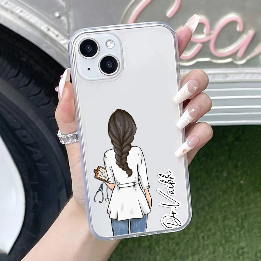 Doctor Customized Anti Yellow Clear Case For iPhone 13 Mini