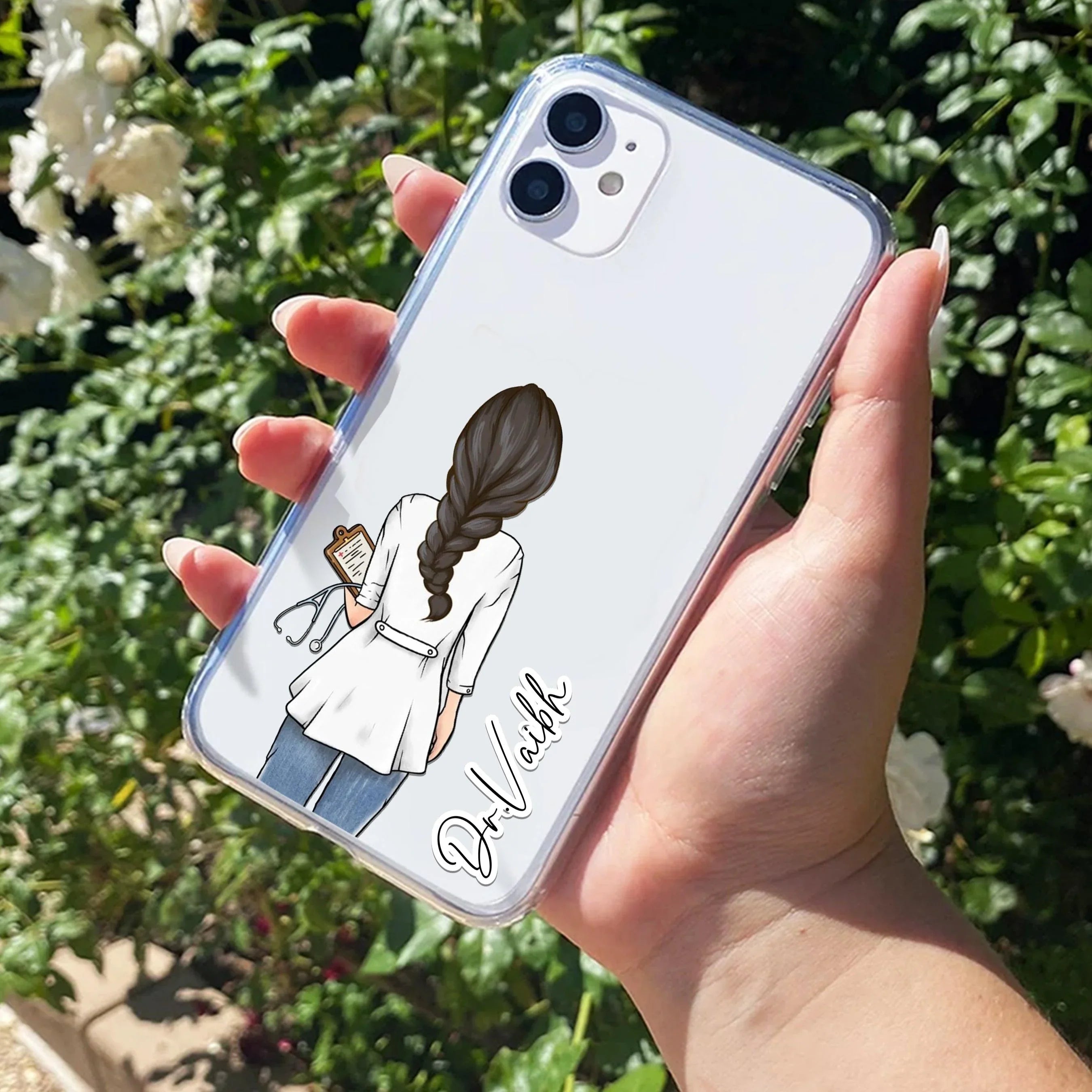 Doctor Customized Transparent Silicon Case For iPhone