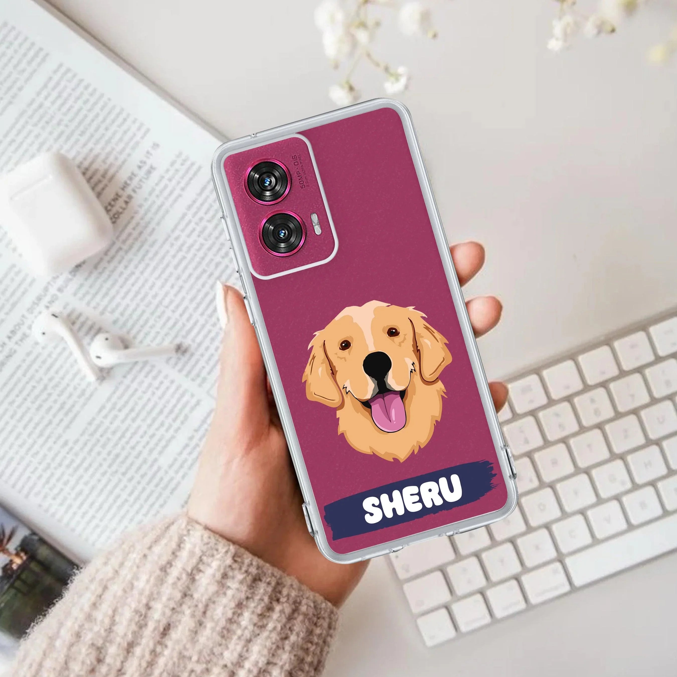 Dog Lovers Customize Transparent Silicon Case For Motorola G96 5G