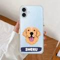 Dog Lovers Customize Transparent Silicon Case For iPhone 16 Plus