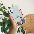 Dreamy Duo Customize Transparent Silicon Case For Motorola Edge 50 Fusion 5G