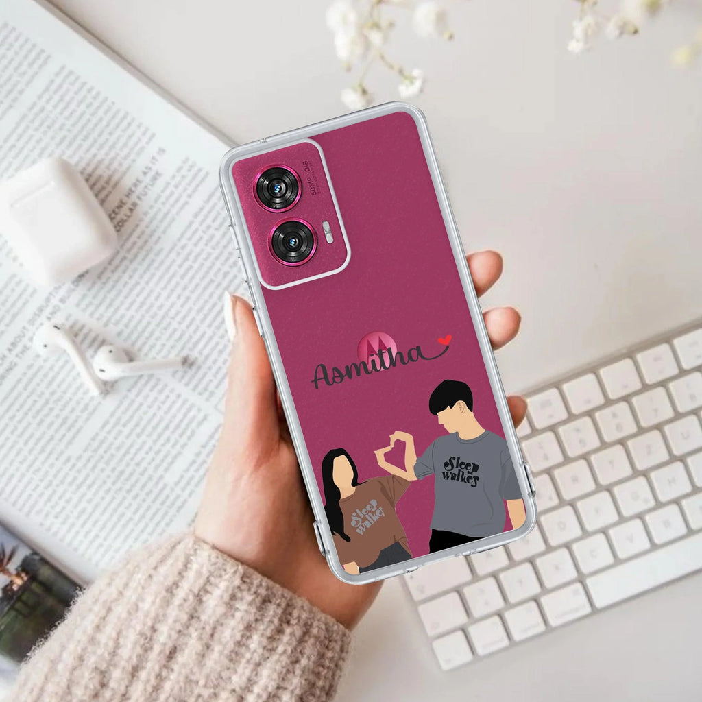Dreamy Duo Customize Anti Yellow Case For Motorola G85 5G
