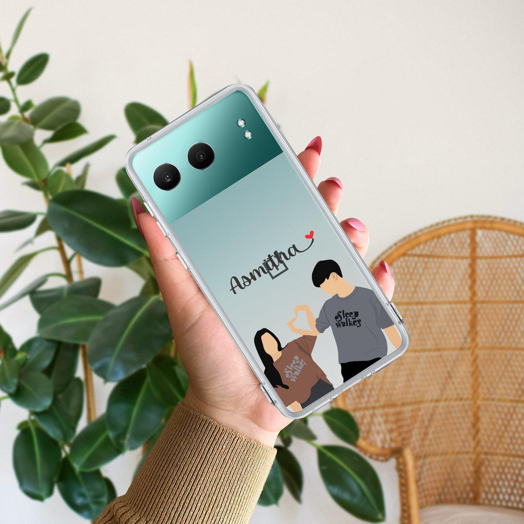 Dreamy Duo Customize Transparent Silicon Case For OnePlus Nord 4 5G