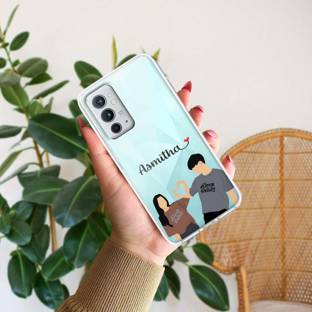 Dreamy Duo Customize Transparent Silicon Case For OnePlus 9RT 5G