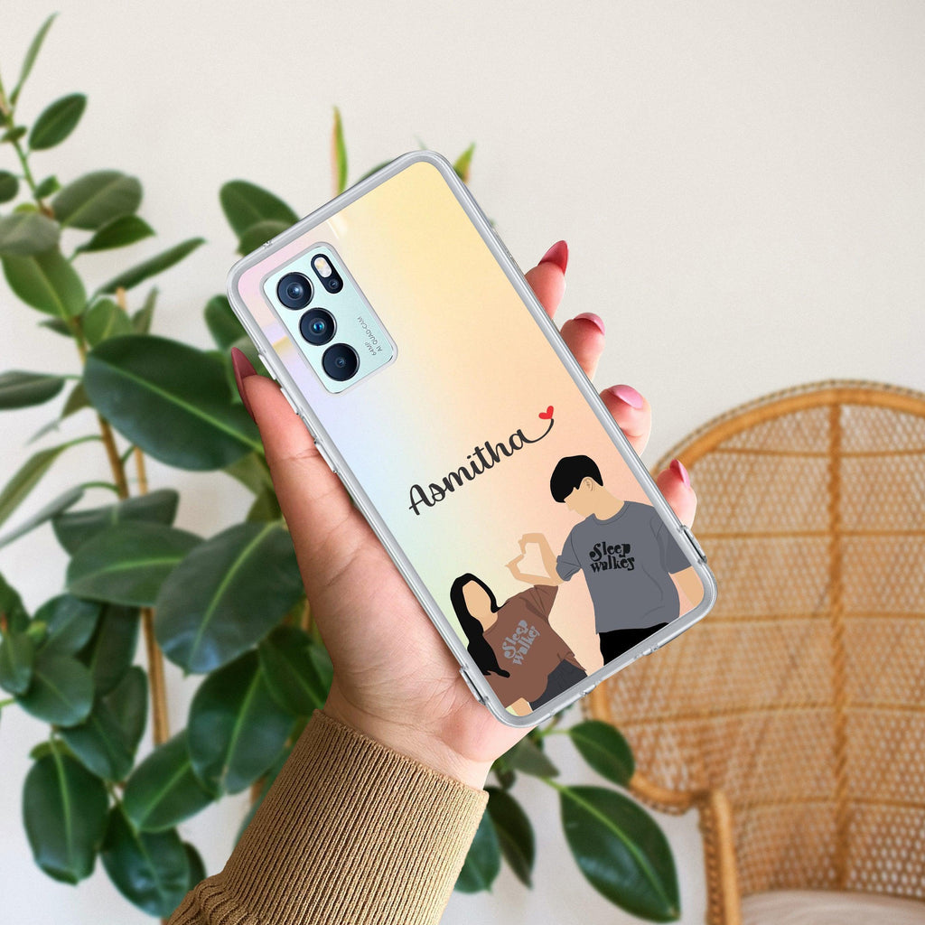 Dreamy Duo Customize Anti Yellow Case For Oppo Reno 6 Pro 5G