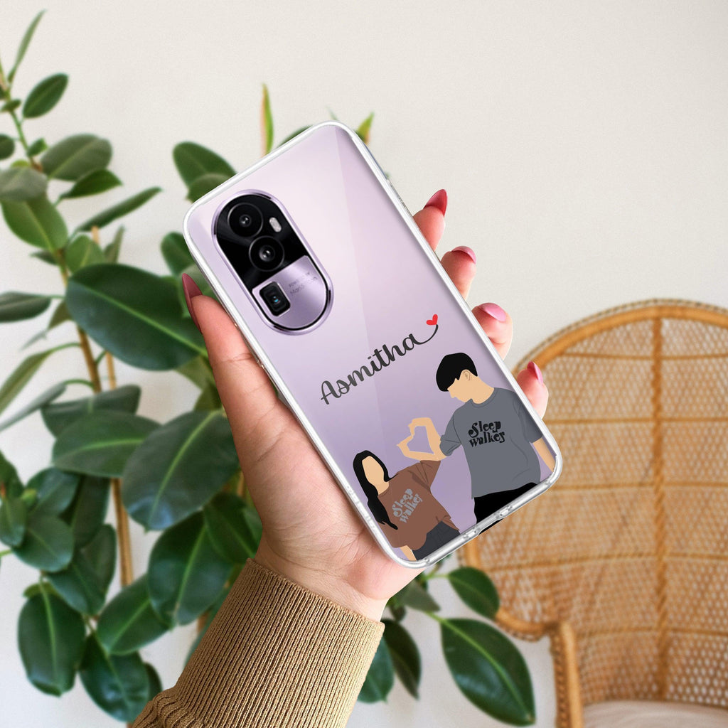 Dreamy Duo Customize Transparent Silicon Case For Oppo Reno 8T 5G